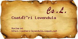 Csatári Levendula névjegykártya